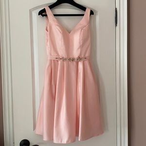 Peach coloured party dress